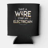 Sla een draadstrook op een elektricien cadeau Shir Blikjeskoeler (Voorkant)