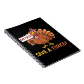 Sla een kalkoen Eet Pizza Funny Thanksgiving Class Notitieboek (Rechterzijde)