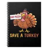 Sla een kalkoen Eet Pizza Funny Thanksgiving Class Notitieboek (Voorkant)