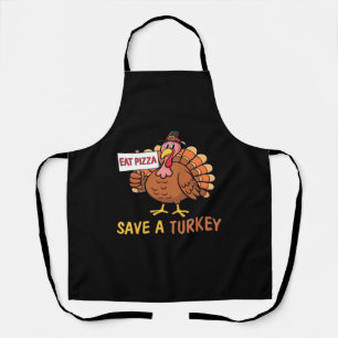Sla een kalkoen Eet Pizza Funny Thanksgiving Class Schort