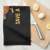 Sla een kalkoen Eet Pizza Funny Thanksgiving Class Theedoek (Quarter Fold)