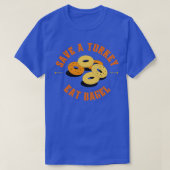 Sla een kalkoen op en eet bagel t-shirt (Design voorkant)
