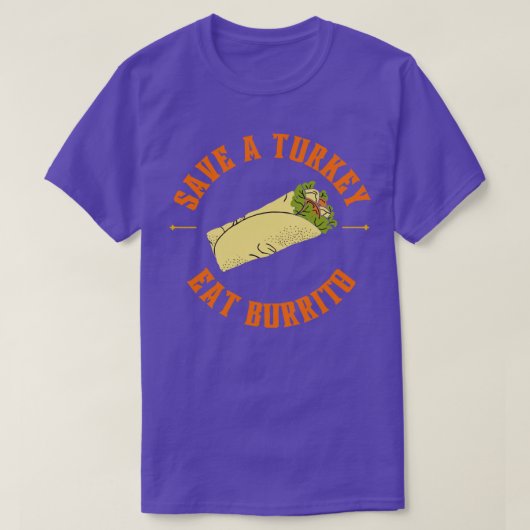 Sla een kalkoen op in burrito t-shirt (Design voorkant)