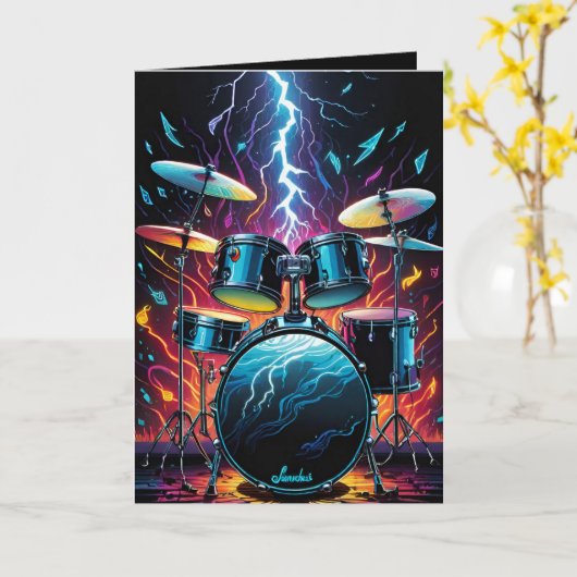 Sla een lege beat-drumset op kaart (Gele Bloem)