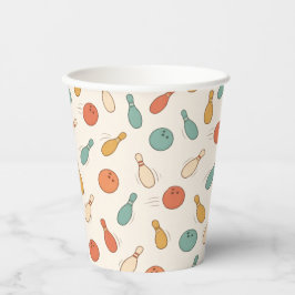 Sla een leuk slag Bowling Feestje Kinderen 1e Verj Papieren Bekers