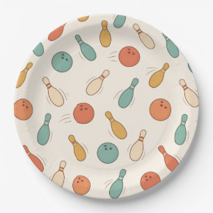 Sla een leuk slag Bowlingfeest voor kinderen Papieren Bordje