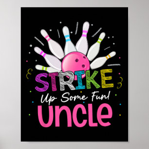 Sla een leuke oom van de verjaardagsmeisjesschaal poster