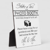 Sla een Pose Foto Booth Plaquette Fotoplaat (Zijkant)