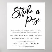 Sla een pose | Huwelijksfotohokje Poster (Voorkant)