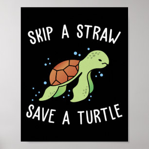 Sla een riem over en sla een schildpad op. poster