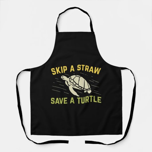 Sla een riem over en sla een schildpad op schort (Voorkant)