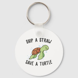 Sla een riem over en sla een schildpad op zodat u  sleutelhanger