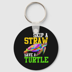 Sla een rietje over Red een schildpad - Shirten ov Sleutelhanger