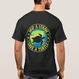 Sla een Rietje Over Sla een Schildpad - Eco Bewust T-shirt