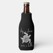 Sla een Rietje Over Spaar een Schildpad Flesjeskoeler (Fles Voorkant)