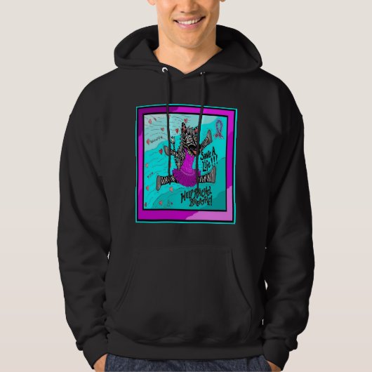 Sla een Zebra op! Hoodie (Voorkant)