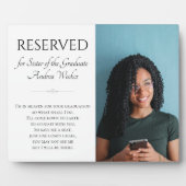 Sla een zetel zuster van Afstuderen foto Memorial Fotoplaat (Voorkant)