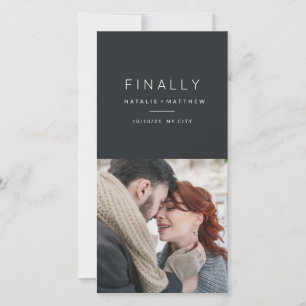 Sla eindelijk de datum foto-aankondiging op save the date