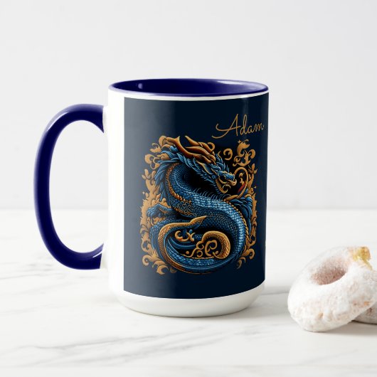 Sla geen draken voor je ochtendkoffie mok (Met donut)