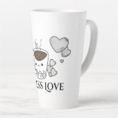Sla Geniet Liefde Moeder Latte Mok (Rechterhoek)