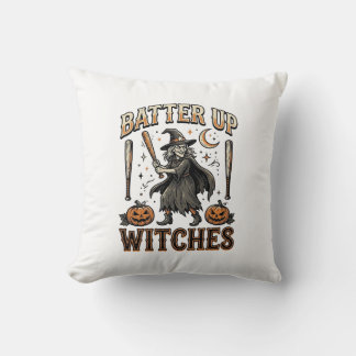 Sla Heksen Vintage Halloween-honkbalontwerp aan Kussen