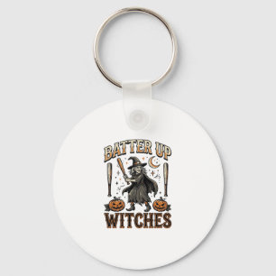 Sla Heksen Vintage Halloween-honkbalontwerp Sleutelhanger