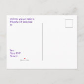 Sla het 50e Birthday Party Peacock-ontwerp op Aankondigingskaart (Achterkant)