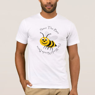 Sla het bijenontwerp op t-shirt