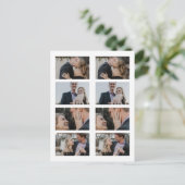 Sla het Bladwijzer Date Photo Strip op Uitnodiging Briefkaart (Staand voorkant)