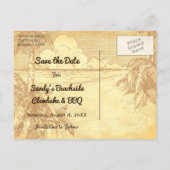 Sla het Briefkaart Aangepaste strand op datum op (Achterkant)