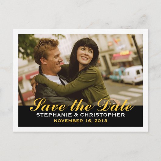 Sla het Briefkaart Date Modern Style Photo op (Voorkant)