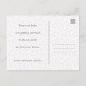 Sla het Briefkaart Date Sutble Grays Announcement  (Achterkant)