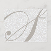 Sla het Briefkaart Date Sutble Grays Announcement  (Voorkant)