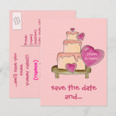 Sla het Briefkaart Date & Yummy Cake op (Voorkant / Achterkant)