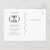 Sla het Briefkaart Datum kalender Rustisch land op (Achterkant)