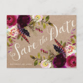 SLA HET BRIEFKAART DATUM OP | Floral Rustic Boho (Voorkant)