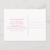 Sla het Briefkaart Datum opnieuw op, Roze (Achterkant)