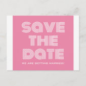 Sla het Briefkaart Datum opnieuw op, Roze (Voorkant)
