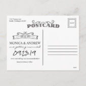 Sla het Briefkaart Datum Tropische palmboom op (Achterkant)