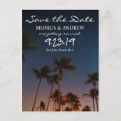 Sla het Briefkaart Datum Tropische palmboom op (Voorkant)