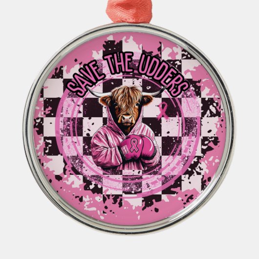 Sla het Collectie Udders op Metalen Ornament (Voorkant)