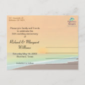 Sla het Date Beach Jubileum op Aankondigingskaart (Achterkant)