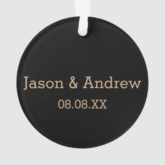 Sla het Date Bow stropdas op jurk Ornament (achterkant)