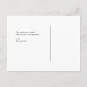 Sla het Date Briefkaart, Grote Datum, blush roze Aankondigingskaart (Achterkant)