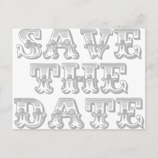 Sla het Date Briefkaart op in Silver Grey