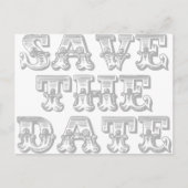 Sla het Date Briefkaart op in Silver Grey (Voorkant)