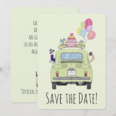 Sla het Date Couple op in Fiat 500. Kaart (Voorkant / Achterkant)