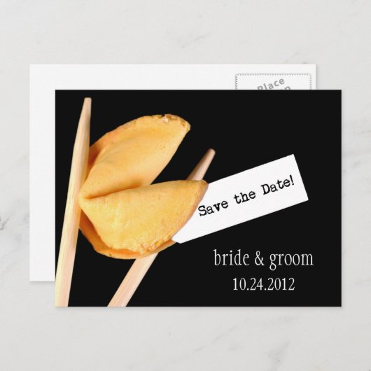 Sla het Date Fortune Cookie Briefkaart op (Voorkant / Achterkant)