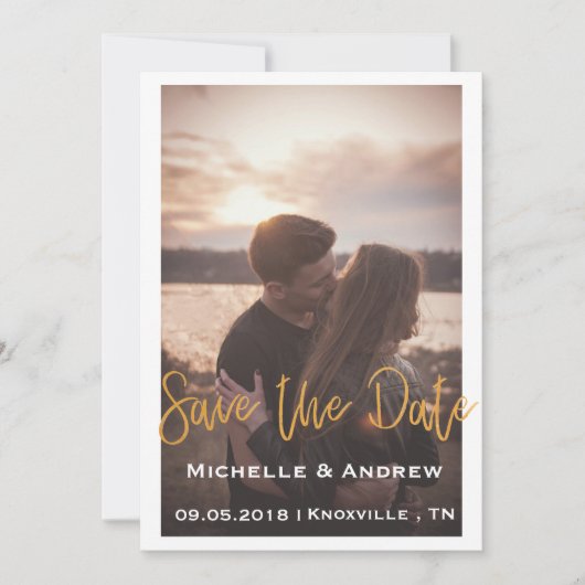 Sla het Date Gold-script op Save The Date (Voorkant)