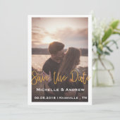 Sla het Date Gold-script op Save The Date (Staand voorkant)